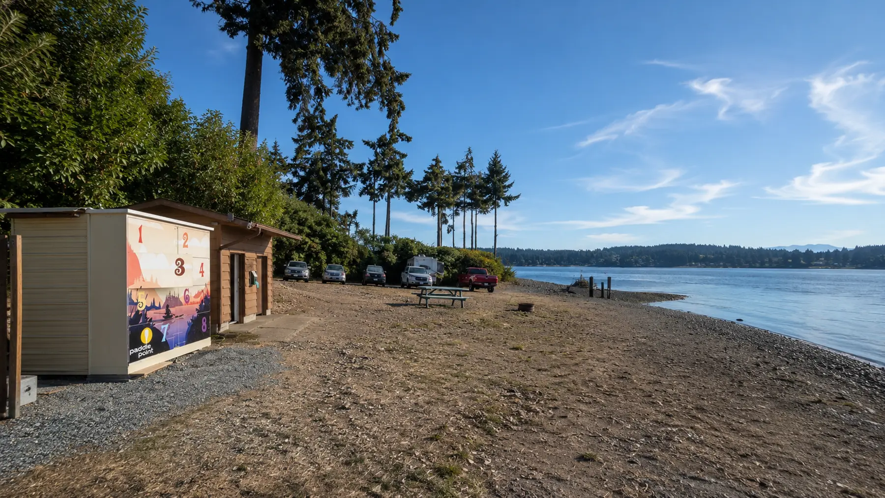 Crofton Osborne Bay PaddlePoint station beside the water