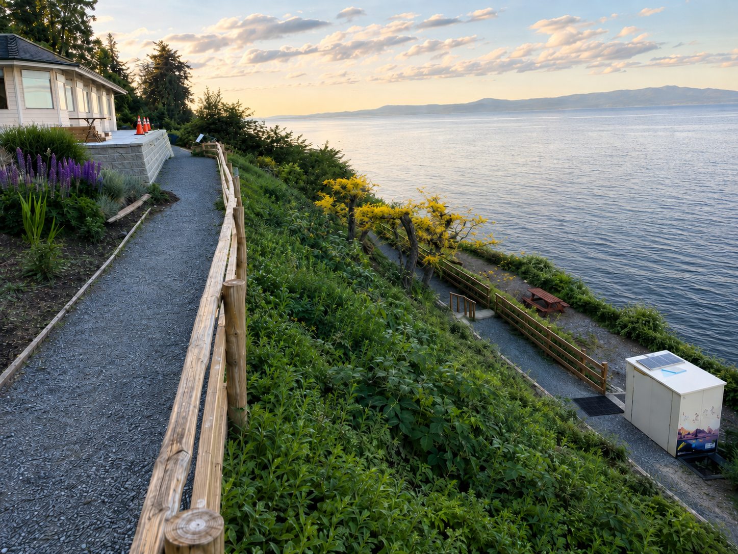 Wide view showing the Bayside passage and PaddlePoint station below